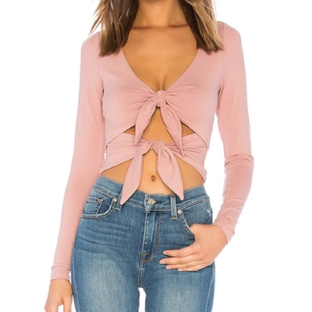 By The Way Britney Double Bow long sleeve top